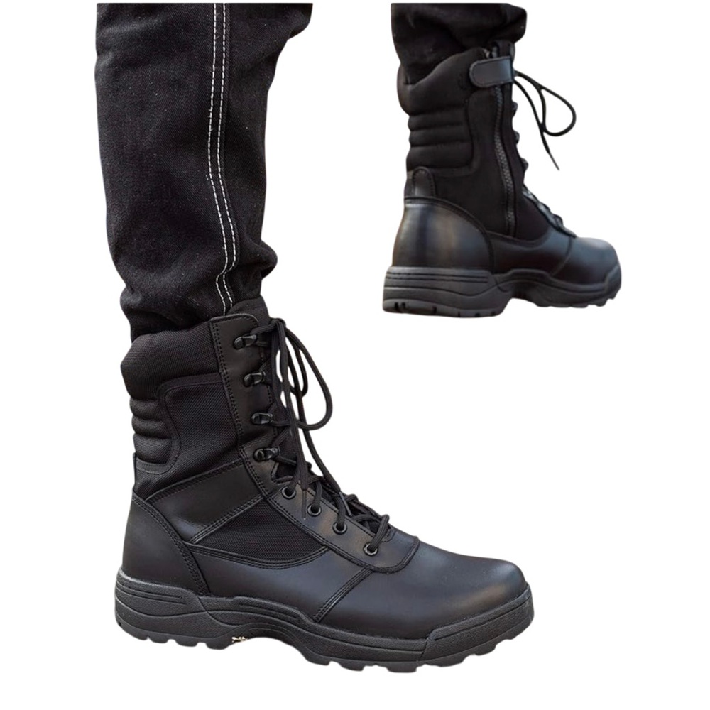 RIELD Men's Military Tactical Work Boots Side Zipper Jungle Army Combat Boots 11